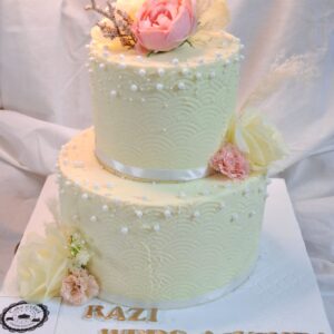 Golden Whisper Tiered Cake