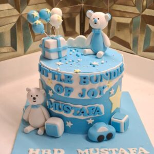 Teddy Blue Bliss Cake